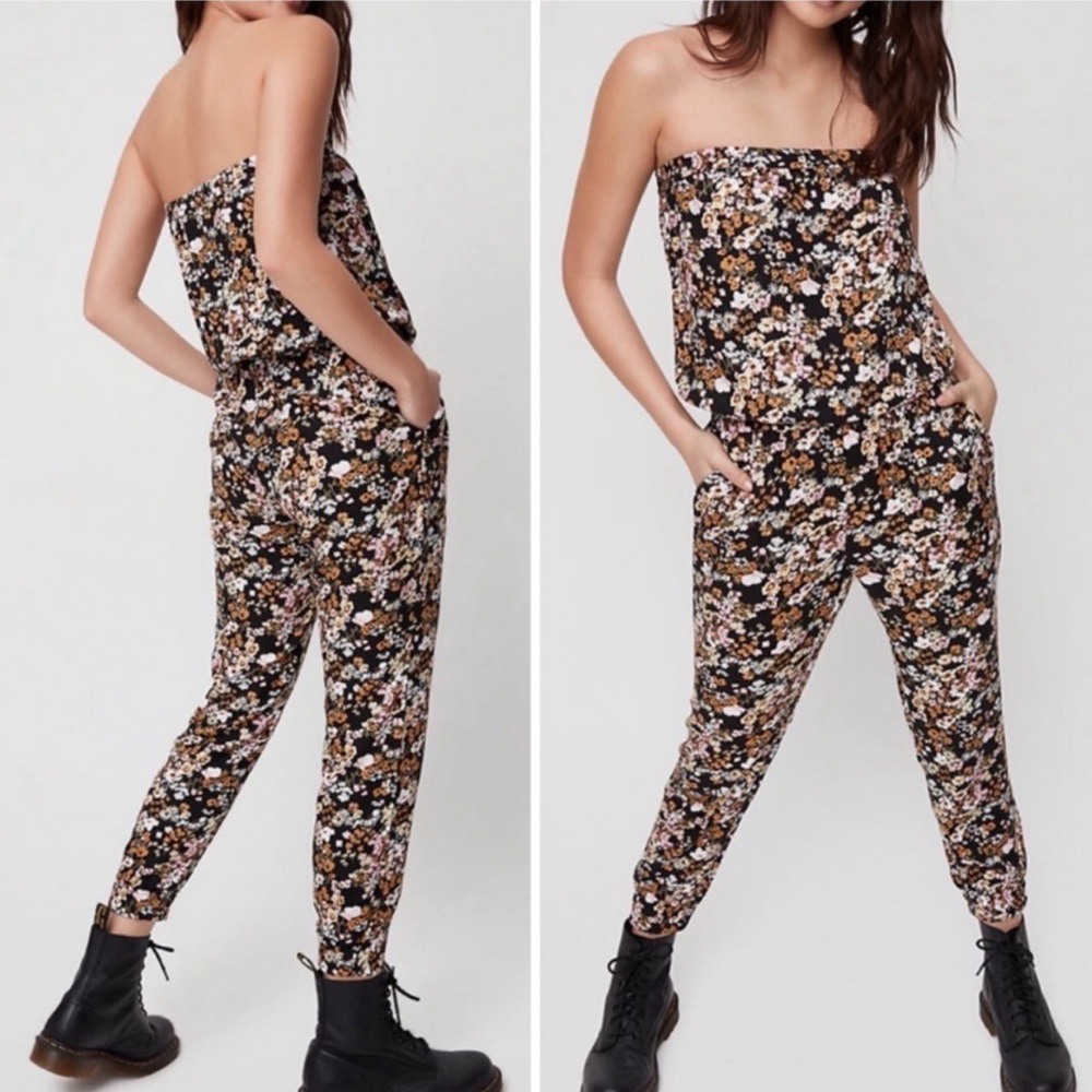 SUNDAY BEST | Tabatha floral strapless romper
